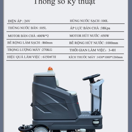 Máy chà sàn ngồi lái M2913