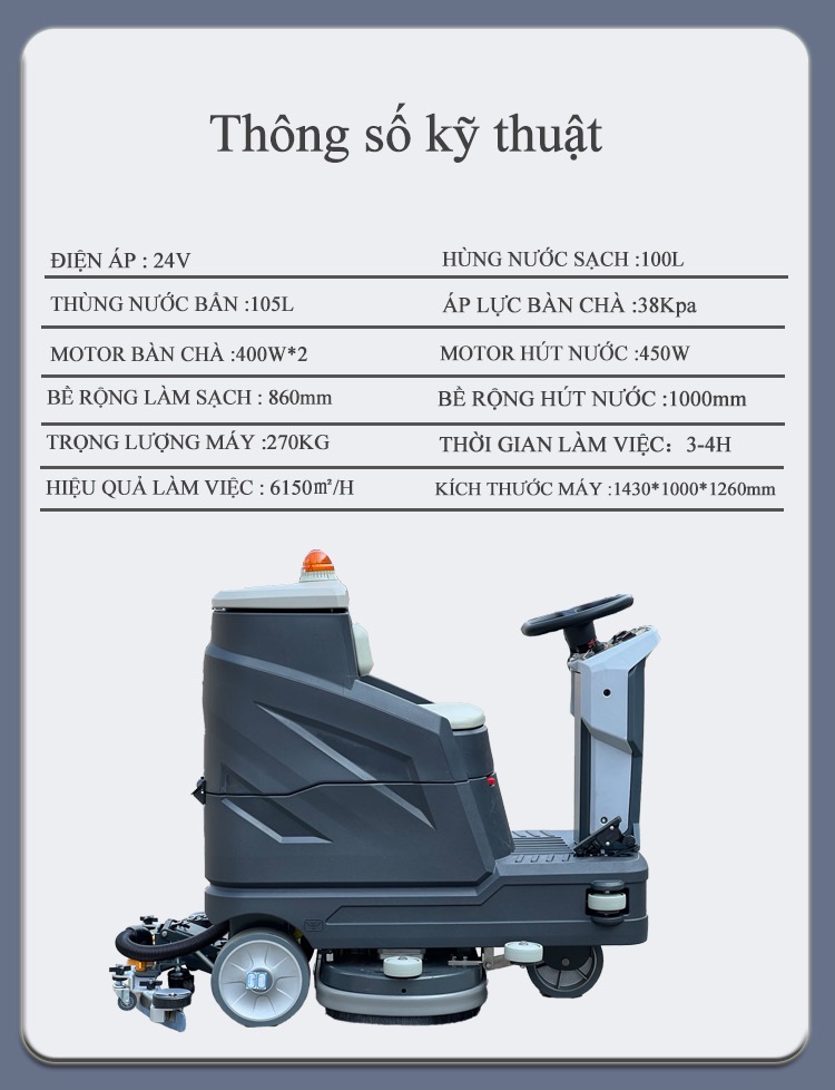 MÁY CHÀ SÀN NGỒI LÁI